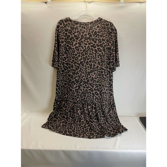 Sanctuary Bryanna Knit Dress Brown Leopard Animal Print Dress XXL NEW - Picture 6 of 7